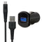 SINGLE USB CAR CHARGER WITH REVERSIBLE MICRO USB CHARGE & SYNC CABLE