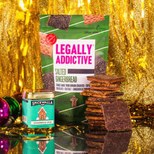 Legally Addictive Foods Salted New Holiday Gingerbread Cracker Cookies 4.7 oz