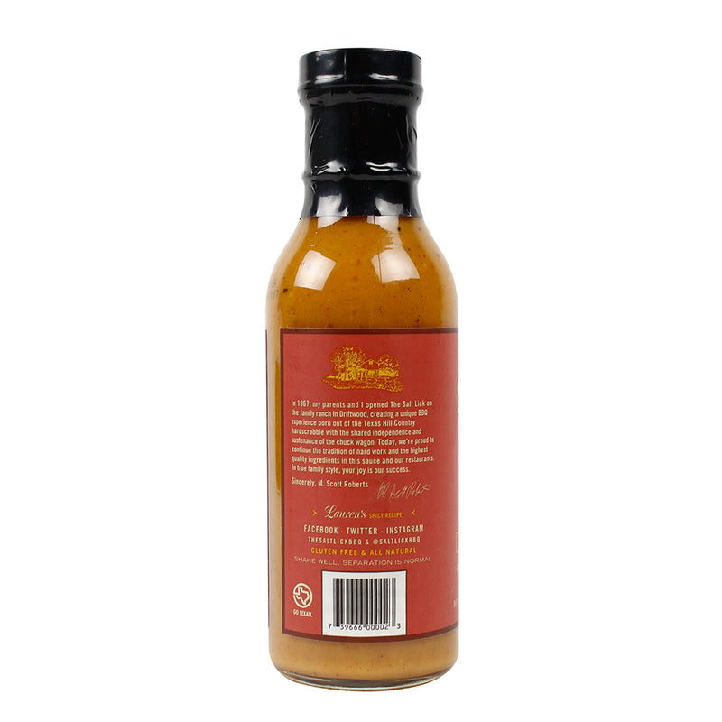 Salt Lick BBQ Spicy Recipe Habanero BBQ Sauce Gluten-Free All-Natural 12 oz