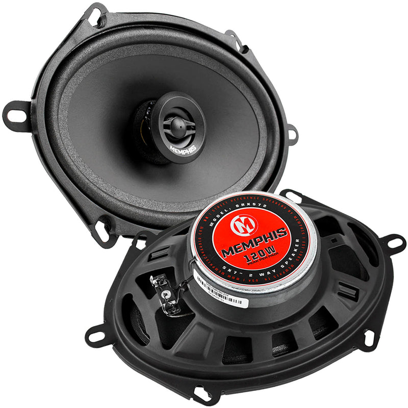 Memphis Audio 5x7" 2Way Coaxial Speakers 120W Max SRX572 Street Reference Series
