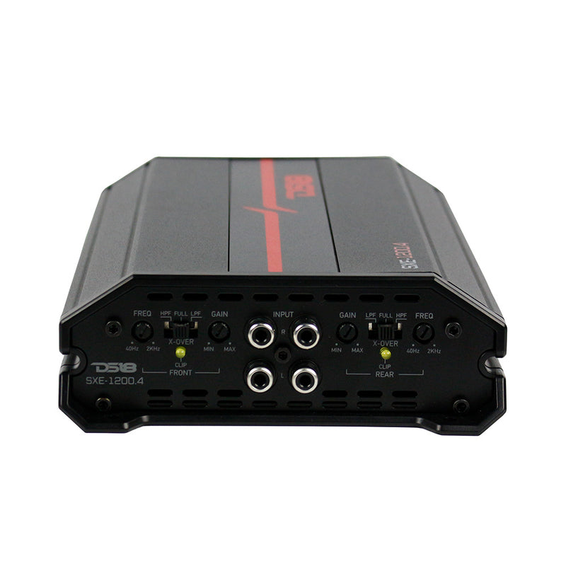 DS18 Full Range 4 Channel Amplifier 60x4 RMS 4 Channel Amp 1200W SXE-1200.4/BK