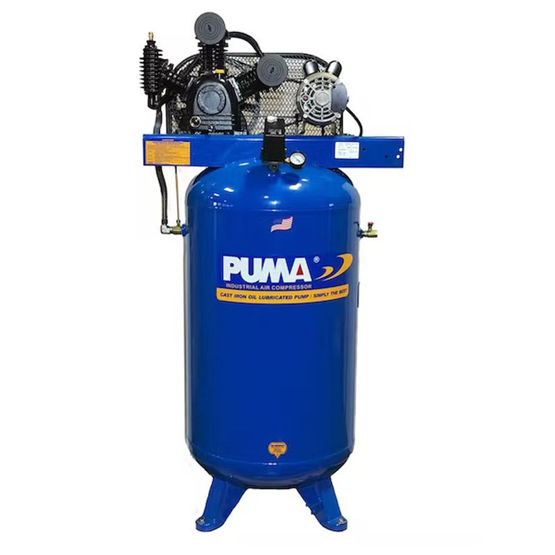 Puma 6.5HP Stationary Air Compressor With 80 Gallon Tank 175 PSI Max TE-6580V