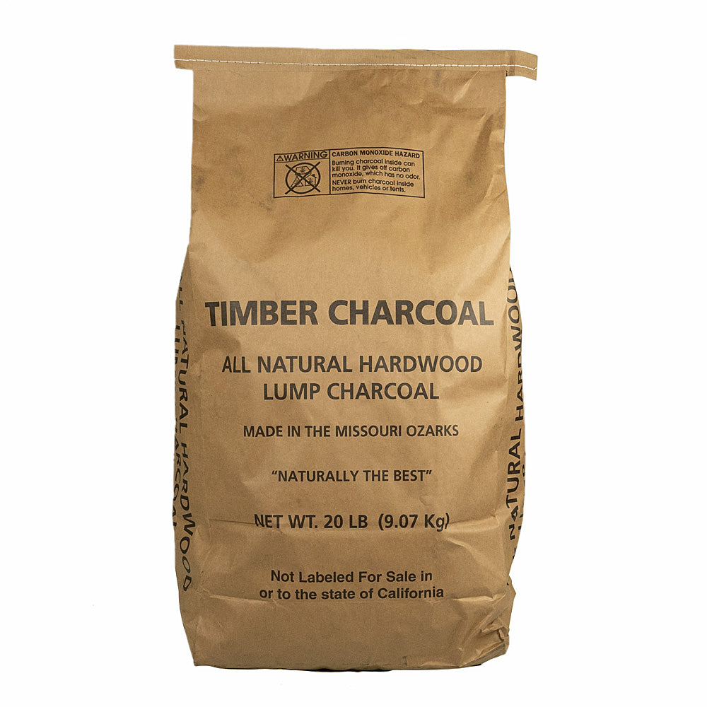 Timber Hardwood Lump Charcoal 20-Pound Bag Made Of Oak And Hickory Woo ...