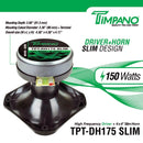TIMPANO 1" Exit Phenolic Diaphragm Driver Horn Combo 150 Watts Power TPT-DH175 SLIM