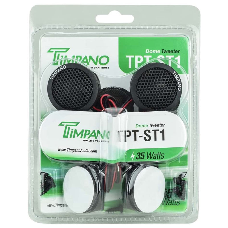 Timpano 1" Dome Tweeter Pair 150 Watts Max 4 Ohm Ultra Compact Car Audio TPT-ST1