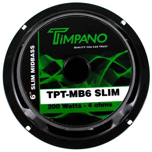 Timpano 6" Slim Mid Bass Loudspeaker 200 Watts Power 4 Ohm TPT-MB6 Slim Single