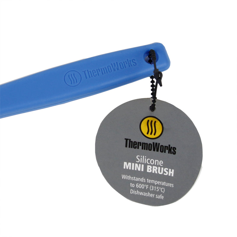 ThermoWorks High-Temp 600°F Silicone Basting Brush Dishwasher Safe BPA-Free Blue
