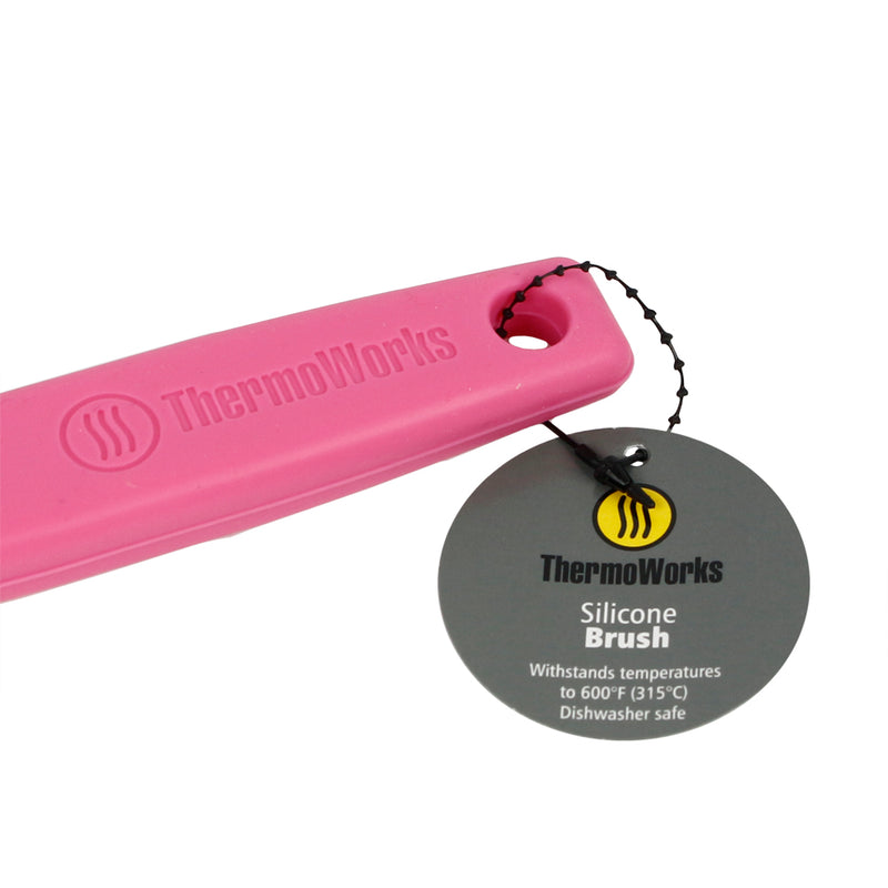 ThermoWorks High-Temp Large Silicone Basting Brush Dishwasher Safe BPA-Free Pink