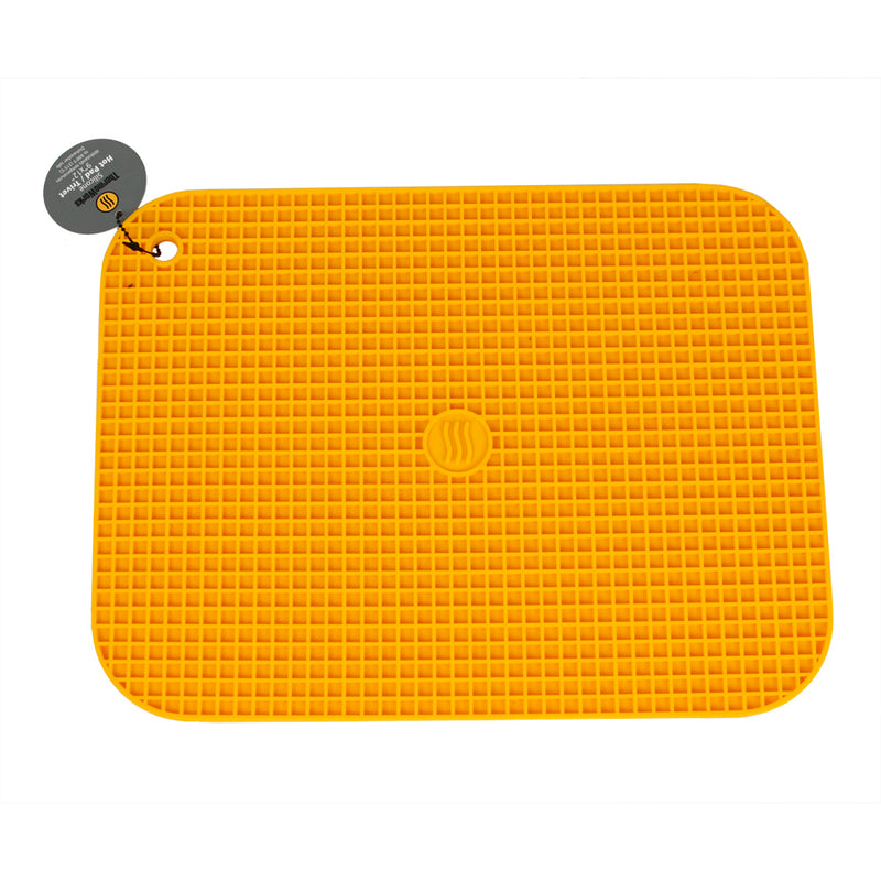 Thermoworks Hi-Temp Non-Slip Silicone Hotpad/Trivet 9"x12" 600°F BPA Free Yellow