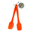 ThermoWorks Hi-Temp Silicone Spatula/Spoonula Set BPA-Free Dishwashable Orange