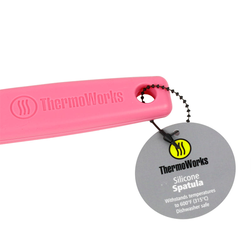 ThermoWorks Hi-Temp Silicone Spatula 12.5 Inch Dishwasher Safe BPA Free Pink