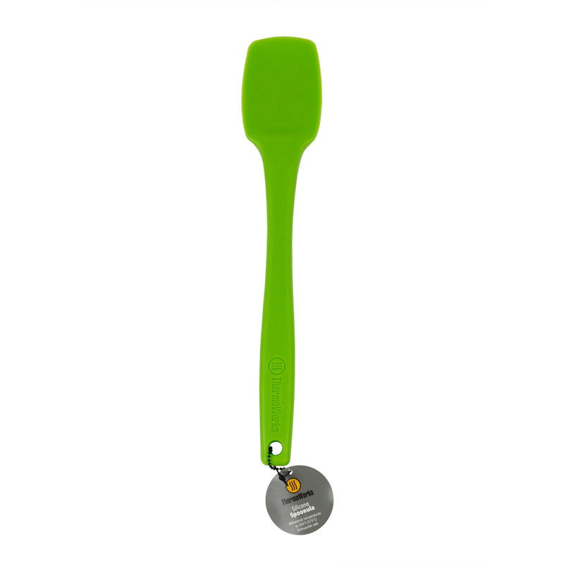 ThermoWorks Hi-Temp Silicone Spoonula 12.5 Inch Dishwasher Safe BPA Free Green