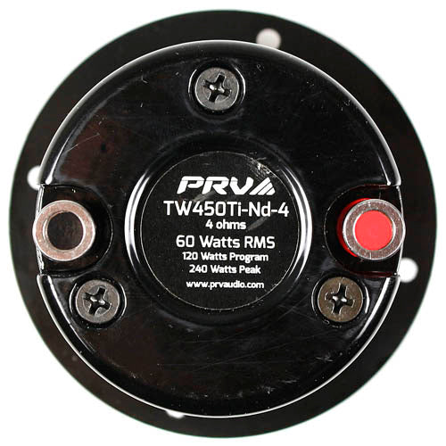 PRV Audio High Power Neodymium Bullet Tweeter 120W Max Power TW450Ti-ND-4 Single