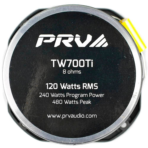 PRV Audio 4" Super Bullet Tweeter 120 Watts RMS Power 8 Ohm TW700Ti Single