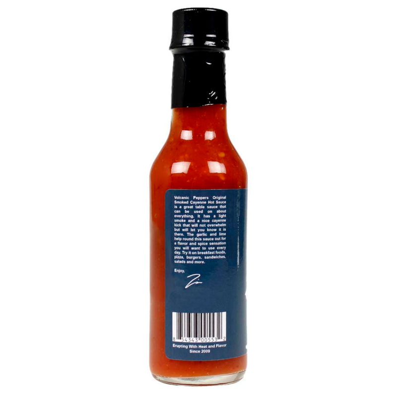 Volcanic Peppers Original Smoked Cayenne Hot Sauce 5 Oz Bottle Mild VPSCSSCS