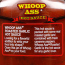 Whoop Ass Roasted Garlic Hot Sauce Cayenne Pepper 5.6 Oz Bottle WA311