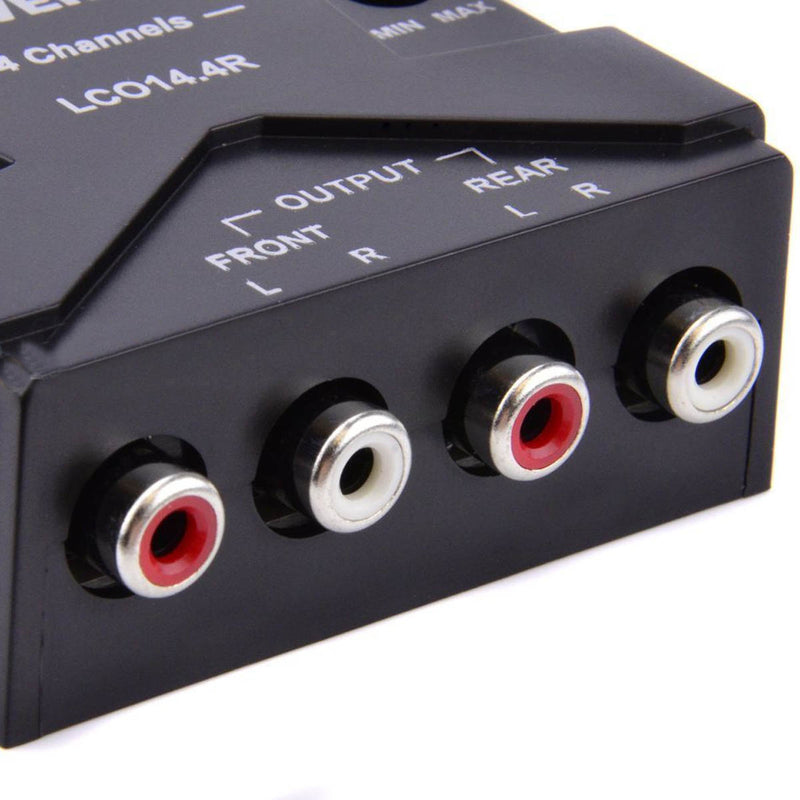 Pro Universal 2 Speaker to 4 RCA Line Output Signal Converter In / Out Hi / Low