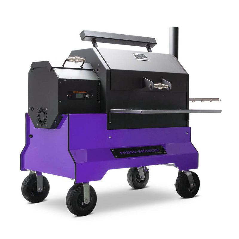 Yoder YS640S Competition Cart Pellet Grill Smoker Cooker Second Shelf Purple