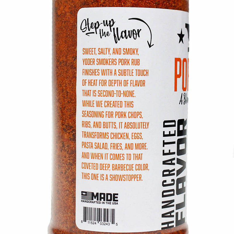 Yoder BBQ Pork Rub A Blend Of Sweet Heat Handcrafted Genuine Small Batch 14oz