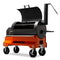 Yoder YS1500S Pellet Grill Smoker Cooker Orange Cart