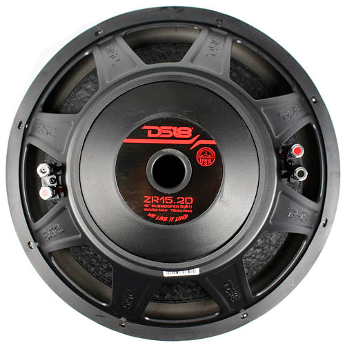 DS18 15" Subwoofer Dual 2 Ohm 1500W Max 750W RMS Elite Z Series ZR15.2D Single