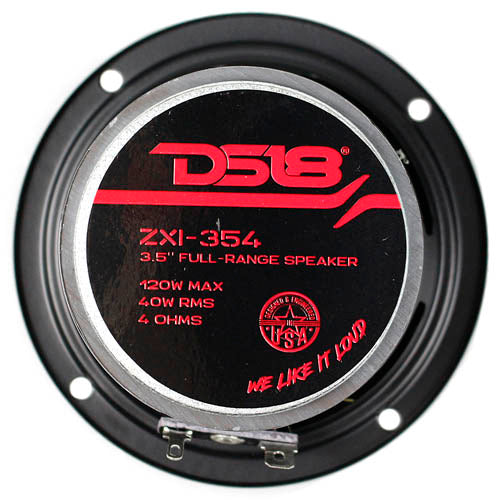 DS18 Elite 3.5" Full Range Coaxial Speakers 120 Watts Max 4 Ohm ZXI-354 Pair